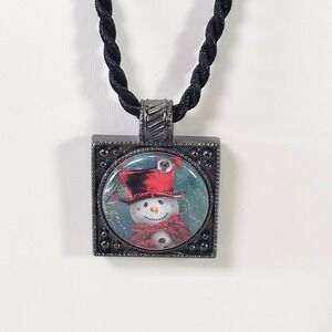 Christmas Snowman Magnabilities Magnetic Necklace Interchangeable Pendant